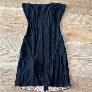 JLUXLABEL Black Strapless Corset Boning Dress